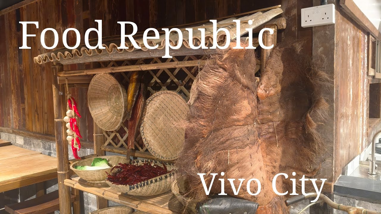 Singapore Food. Episode 158. Food Republic at Vivo City. A Walk Tour. Ancient City Theme. 39 stalls.