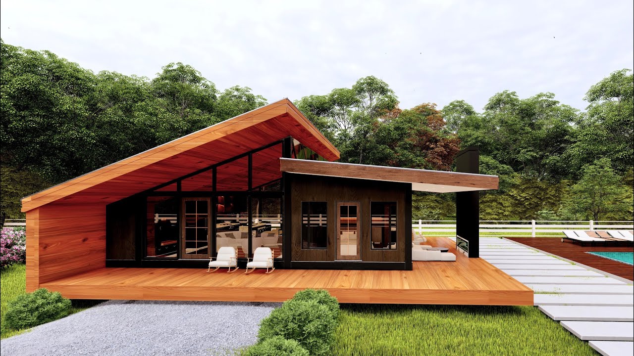 Inside a Country Tiny House - Wooden-Styte - Mid-Century-Inspired - Home Designed