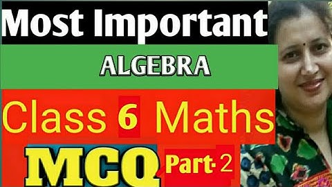 Most Important MCQ Class 6 Maths|Algebra MCQ|Chapter-11|CBSE/ ICSE Pattern|Part-2