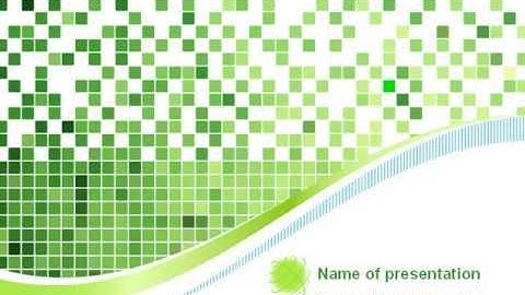 Green Mosaic PowerPoint Template by PoweredTemplate.com