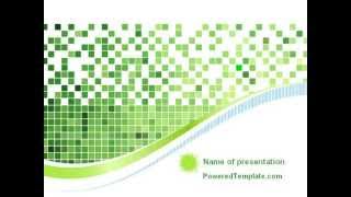 Green Mosaic PowerPoint Template by PoweredTemplate.com