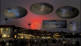 Show completo de drones en San Diego la Jolla 2025 | Complete drone show 4th of July from la Jolla.