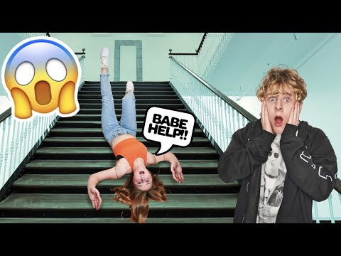 FALLING DOWN THE STAIRS PRANK ON BOYFRIEND **CUTE REACTION**🤕💕 |Piper Rockelle