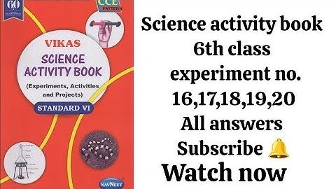 science activity book 6 th class experiment no 16,17,18,19,20 #mastertanmayshinde #activitybook