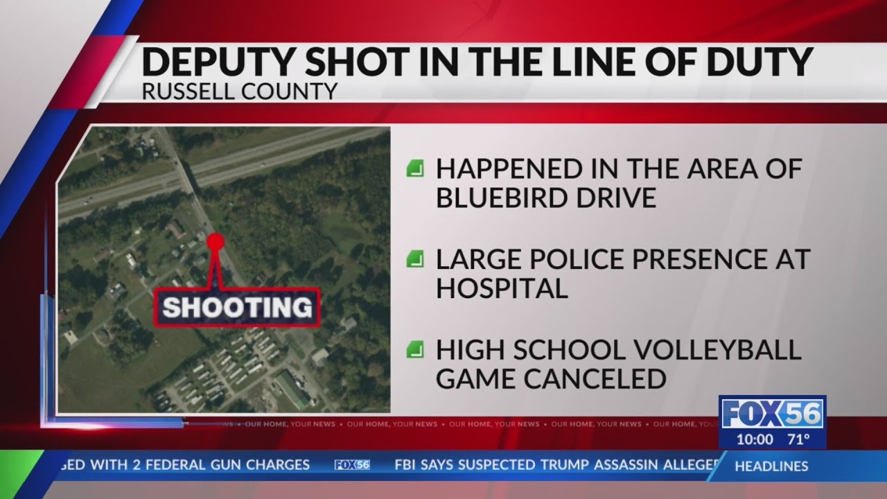 Deputy shot in the line of duty in Russell County - YouTube