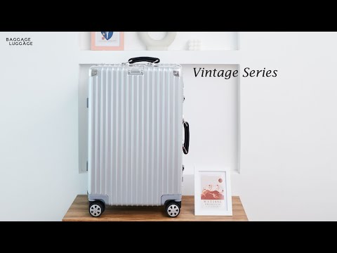 กระเป๋าเดินทาง รุ่น VINTAGE อลูมิเนียมเฟรม หูจับหนัง [รับประกัน 3 ปี] แบรนด์แท้ BAGGAGE LUGGAGE