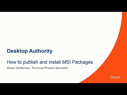 How to publish and install MSI packages in Desktop Authority