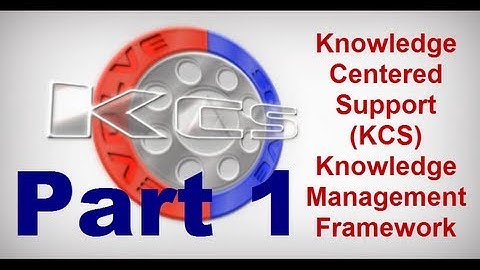 Knowledge Centered Support KCS Knowledge Management Framework - Chapter 1 - Part 1