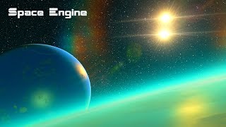 Stunning Ocean Planet Binary System & More In Space Engine!