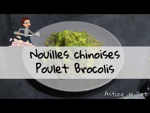 recette-healthy-&-détox---pâtes-chinoises,-brocolis,-poulet