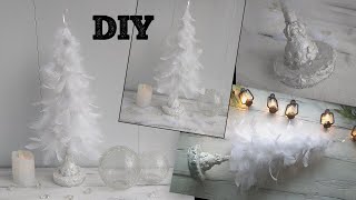 Воздушная ёлочка из перьев и подручных материалов\ #diy #christmasdecor