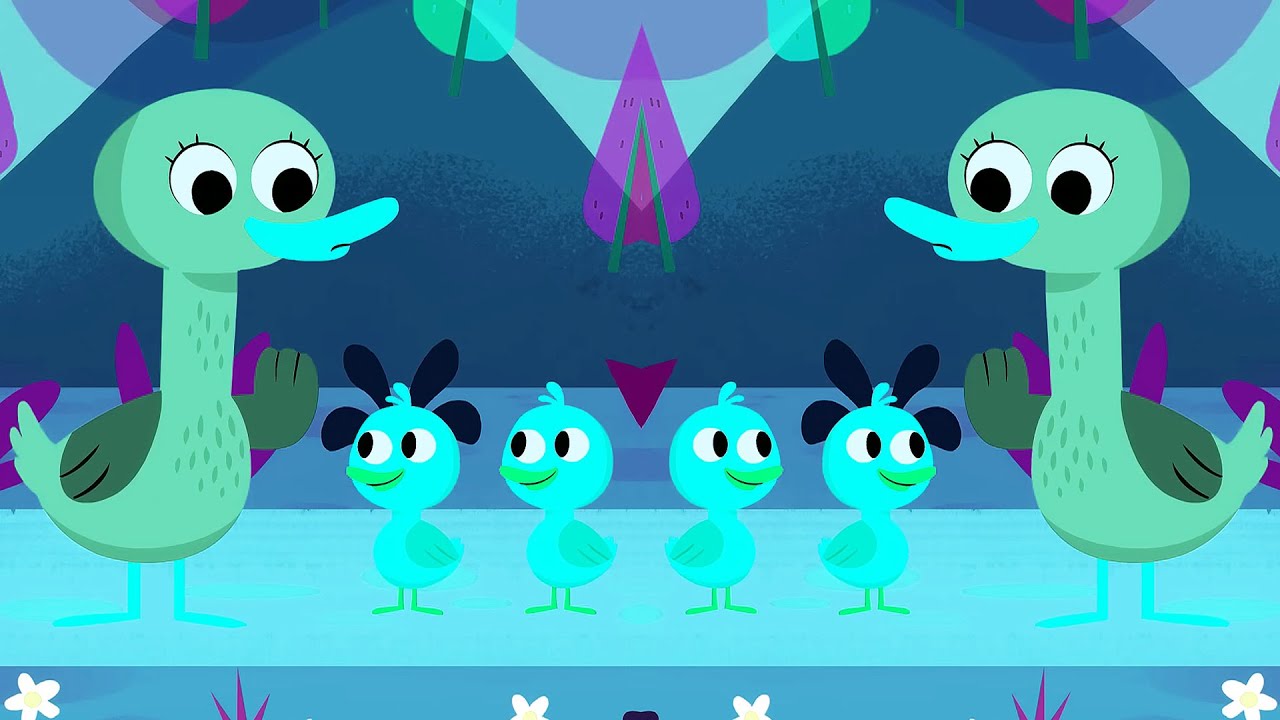 [1 Minute Loop] Five Little Ducks 🦆 Nursery Rhyme With Lyrics | Cute 3D ...