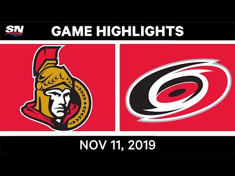 NHL Highlights | Senators vs. Hurricanes– Nov. 11, 2019