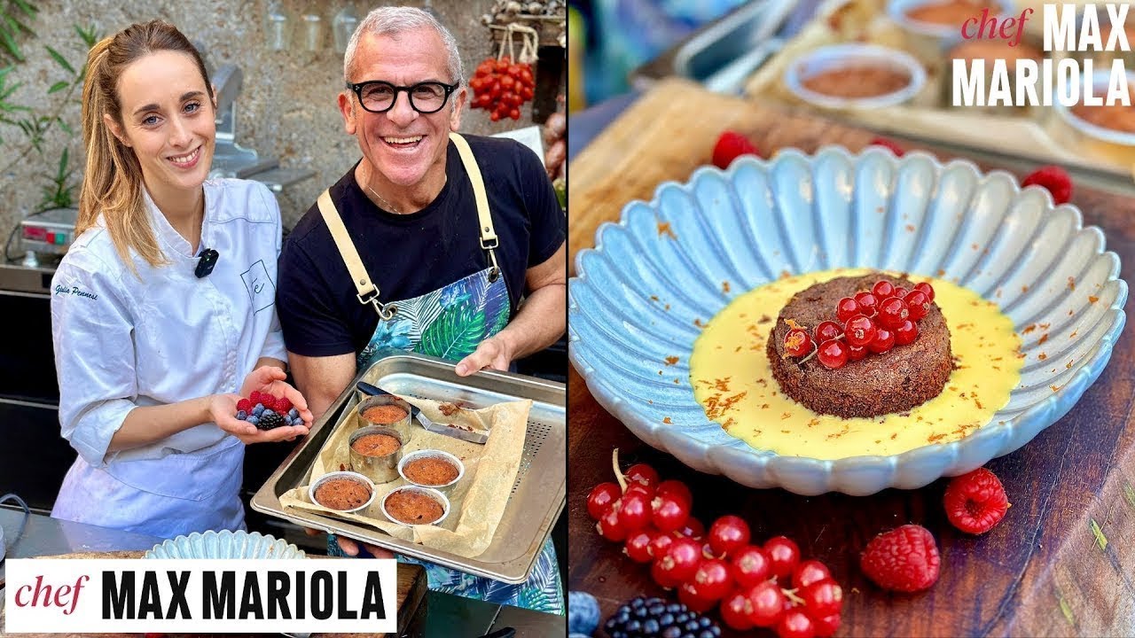 TORTA CAPRESE AL CIOCCOLATO e Crema Inglese - Ricetta di Giulia e Chef MaxMariola
