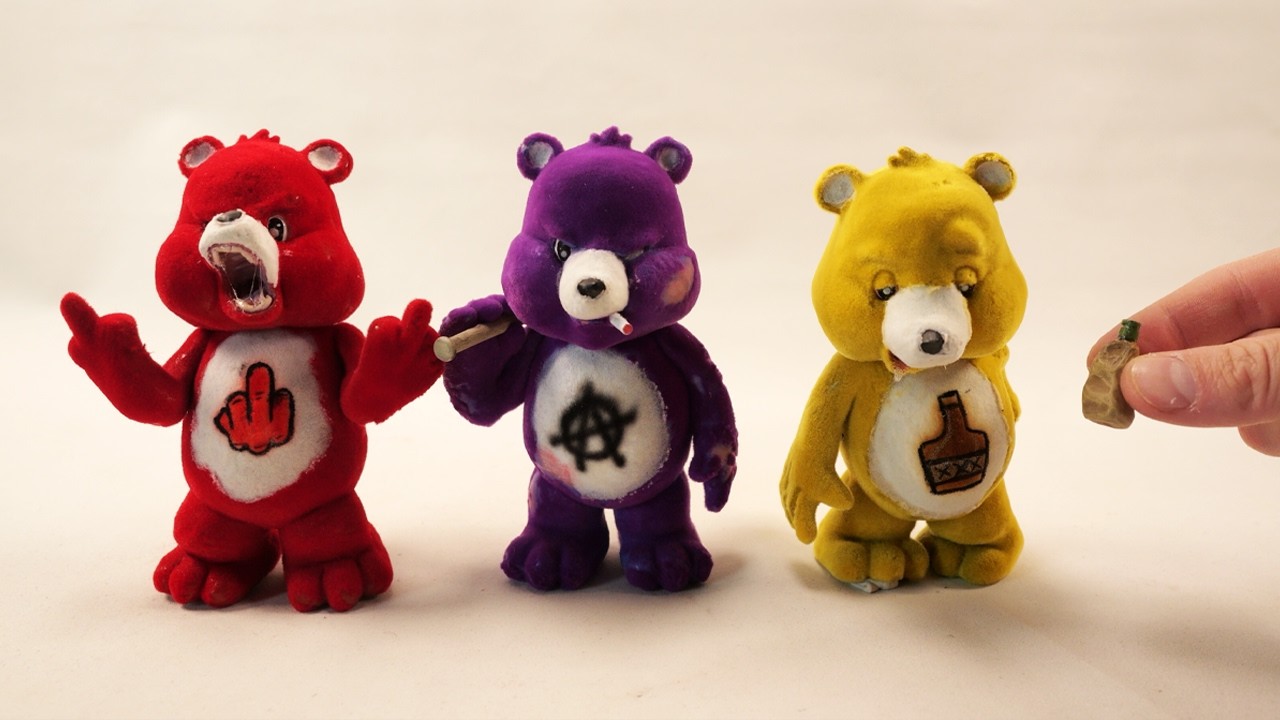 I made the Care Bears, but they don't care.