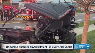 Six family members recovering after golf cart crash in Wesley Chapel
