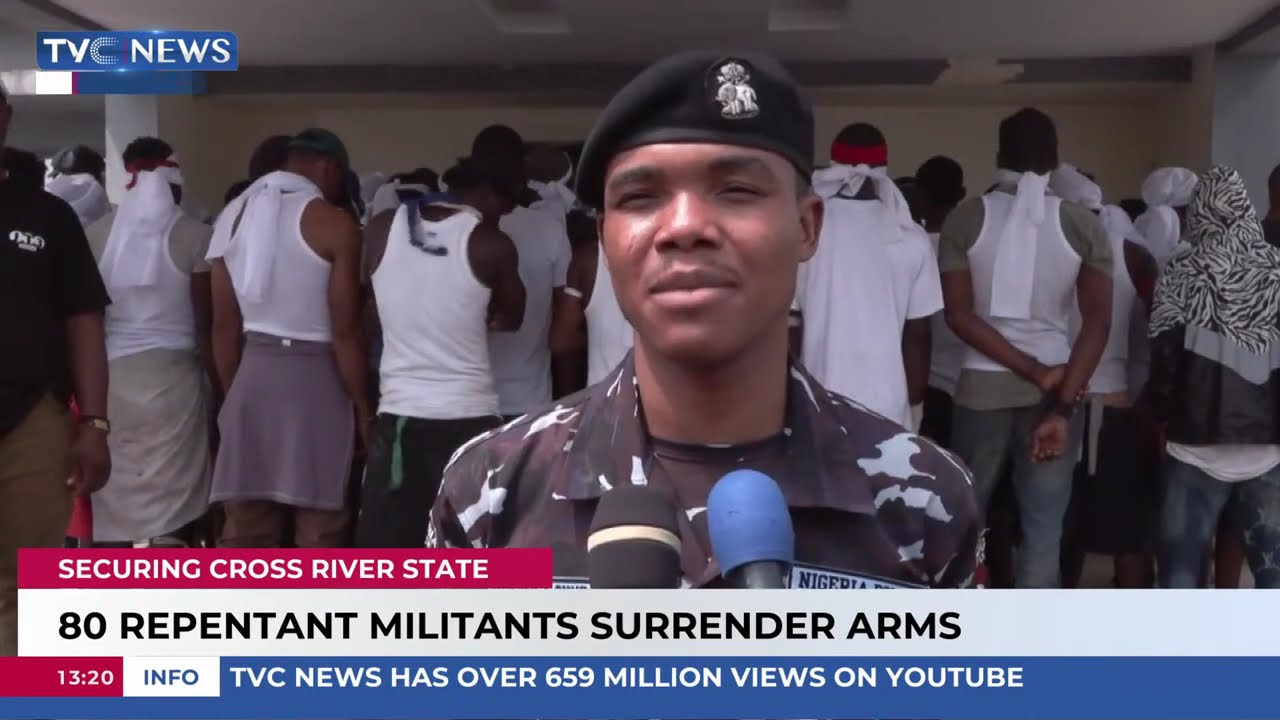 80 Repentant Militants Surrender Arms