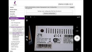 backup router we zte - H108N  ده لو نزلت سوفت خطا