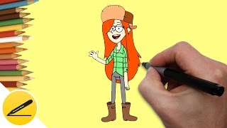 How to Draw Wendy from Gravity Falls step by step ★ Draw Gravity Falls ★ Drawing pictures
