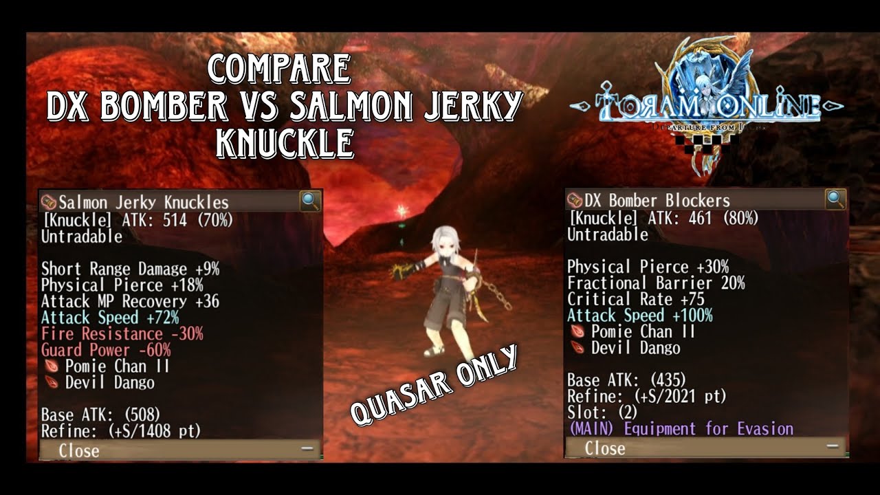 Compare Dx vs Salmon Jerky Knuckle Toram Online YouTube