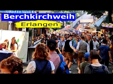 วีดีโอ: เทศกาลเบียร์ Erlangen: Bergkirchweih