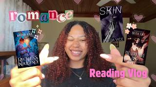 romance reading vlog💘 | *great* monster romances by aveda vice 🏹