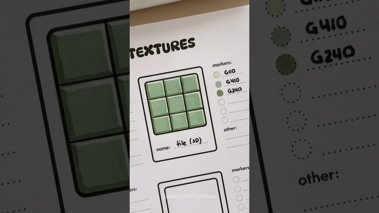 🌟 3D Effect Tiles Using Only Alcohol Markers! 🌟#coloringworkbook #coloring #ohuhu #tutorial