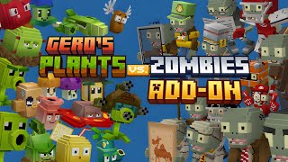 "Gero's Plants Vs Zombies " MCPE ADDON || FULL REVIEW || New 2024 PVZ MOD (Powered Plants+Zombotany) screenshot 3