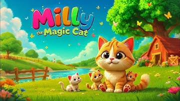 Milly the Magic Cat 🐱 | Funny 3D Cartoon Rhyme for Kids | Cat and Kittens Playtime Song"