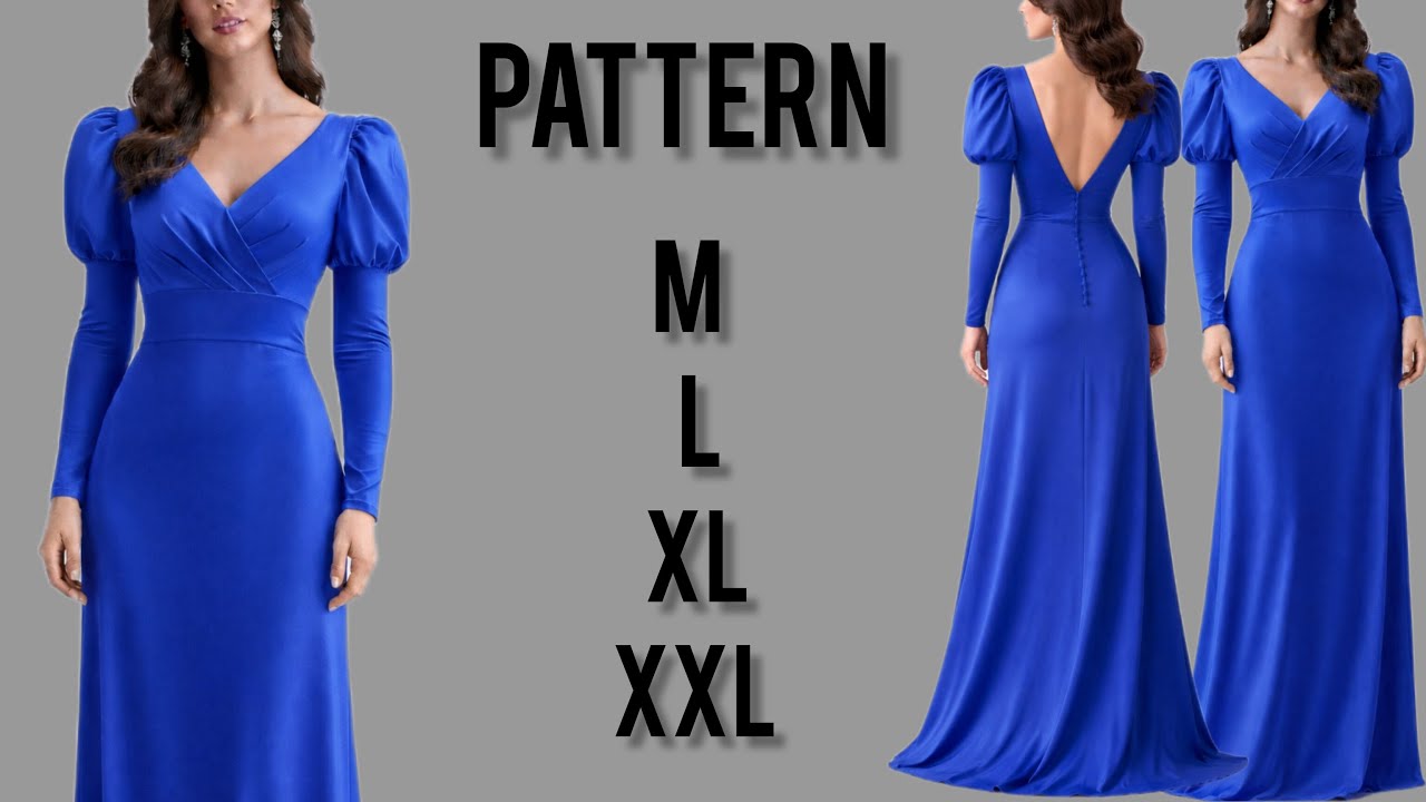 Pattern making for a women’s formal dress ✂️simple and easy, perfect for beginners✅️