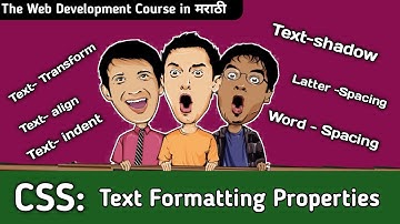 Lecture 26: CSS Text Properties Explained in MARATHI | text-transform, text-align,text-shadow etc