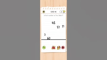 Which number is the tallest? brain test all star IQ level 132 solutions
