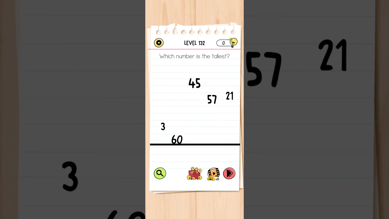 Which number is the tallest? brain test all star IQ level 132 solutions