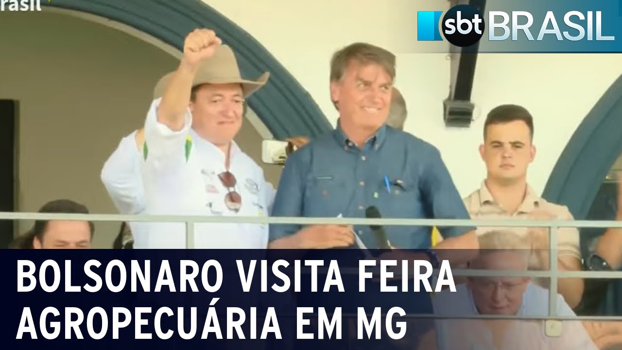 Presidente Jair Bolsonaro visita feira agropecuária em Uberaba | SBT Brasil (30/04/22)