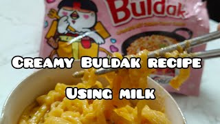 Creamy And Yummy Buldak Carbonara Recipe Using Milk