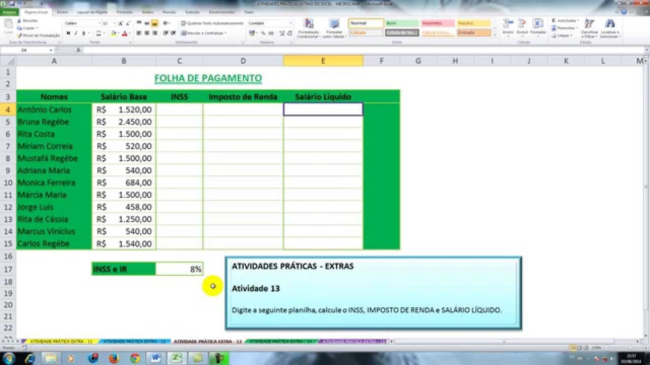 Como Fazer Folha De Pagamento No Excel