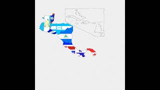 Central America and Antilles Flag Map [Speedpaint]