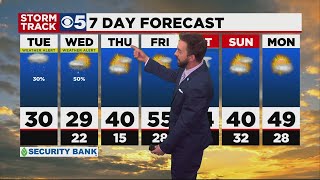 FORECAST: Cloudy and cold for the afternoon hours