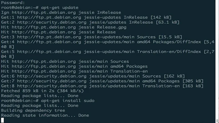 Debian 8 Sudo Installation and Configuration