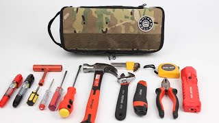 Rough Enough Small Tool Bag With Zipper 12 Portable Tool Pouch Case, Heavy-Duty Padded Organizer