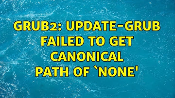Ubuntu: grub2: update-grub failed to get canonical path of `none