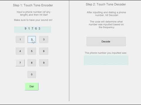 MATLAB GUI Walk through - DTMF Decoder
