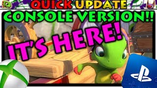 Yooka-Laylee Quick Update - Console Patch is Here!!! Switch Working Out Final Issues?
The Console Patch is available now, and Playtonic is working out the final issues with the Switch version!
Playtonics Console Patch Update: http://www.playtonicgames.com/huge-console-patch-now/
Hivory Hubs Owner: Evan Lin
Youtube: https://www.youtube.com/user/Evanpianomaster
Twitter: https://twitter.com/MusicalShyGuy
Check out Playtonic Games: http://www.playtonicgames.com/games/yooka-laylee/
BUY Yooka-Laylee on Steam: http://store.steampowered.com/app/360830/
BUY Yooka-Laylee on GOG: https://www.gog.com/game/yookalaylee
BUY Yooka-Laylee on the Nintendo Switch (Digital): https://www.nintendo.com/games/detail/yooka-laylee-switch
BUY Yooka-Laylee on Xbox One (Digital): https://www.microsoft.com/en-us/store/p/yooka-laylee/bzk6tk63svmp
BUY Yooka-Laylee on Playstation 4 (Digital): https://store.playstation.com/#!/en-us/games/yooka-laylee/cid=UP4064-CUSA05751_00-YOOKALAYLEE00000
BUY Yooka-Laylee on Xbox One (Physical) @ Amazon: http://a.co/hyWw7LP
BUY Yooka-Laylee on PS4 (Physical) @ Amazon: http://a.co/faB5lB3
BUY Yooka-Laylees Soundtrack on Itunes: https://itunes.apple.com/us/album/yooka-laylee-original-game-soundtrack/id1210136655
BUY Yooka-Laylees Soundtrack on Google Play: https://play.google.com/store/music/album?id=Byzvg7ahdf53urvs2nln7sbdkui&tid=song-Tdojk6ibns5vcf3jsatx4ksn3hy
BUY Yooka-Laylees Soundtrack on Laced Records: https://www.lacedrecords.co/collections/all/products/yooka-laylee-vinyl-cd-digital-download-bundle
BUY Yooka-Laylees Soundtrack on Steam: http://store.steampowered.com/app/564250/YookaLaylee_Soundtrack/
Find us on Facebook and Twitter!
👀 Facebook: https://www.facebook.com/TheHivoryHub
👀 Twitter: https://twitter.com/The_Hivory_Hub
Disclaimer: The Hivory Hub does not own Yooka-Laylee or the music. No members of the Hivory Hub are staff members of Playtonic Games. All rights go directly go to Playtonic Games. Yooka-Laylee Quick Update - Console Patch is Here!!! Switch Working Out Final Issues?