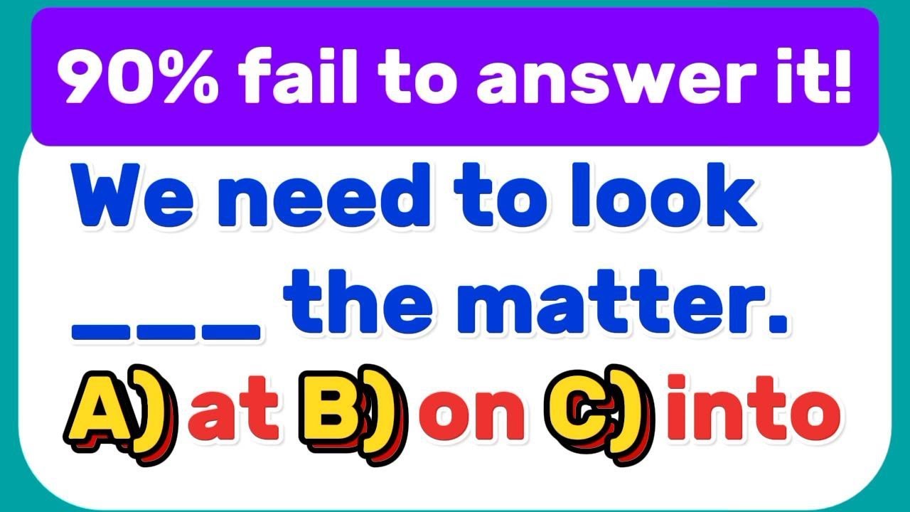 English Grammar Test: 90% of native speakers FAIL this English test ...
