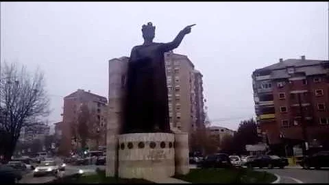 The Monument to Serbian Prince Lazar Hrebeljanovic in Kosovska Mitrovica