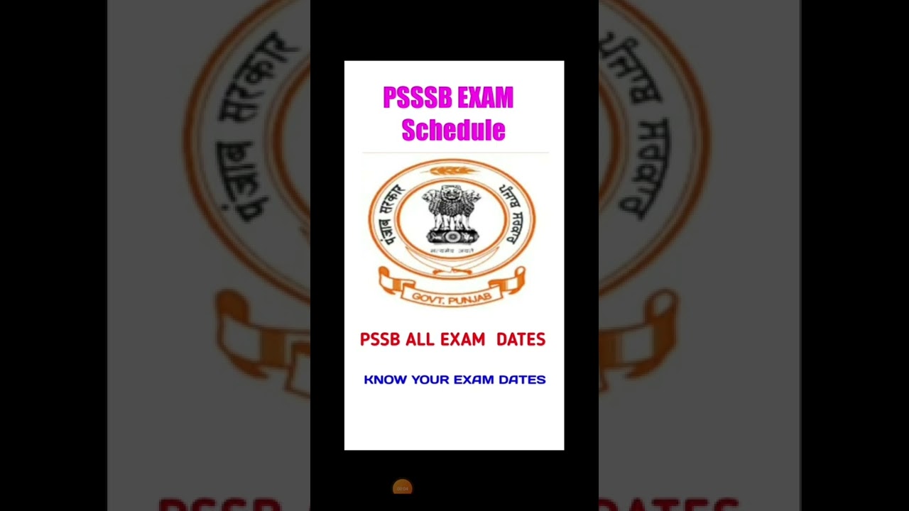 PSSSB Exam Date 2022 | PSSSB Clerk, VDO, Excise Inspector, Forest Guard, Supervisor Exam Date Out