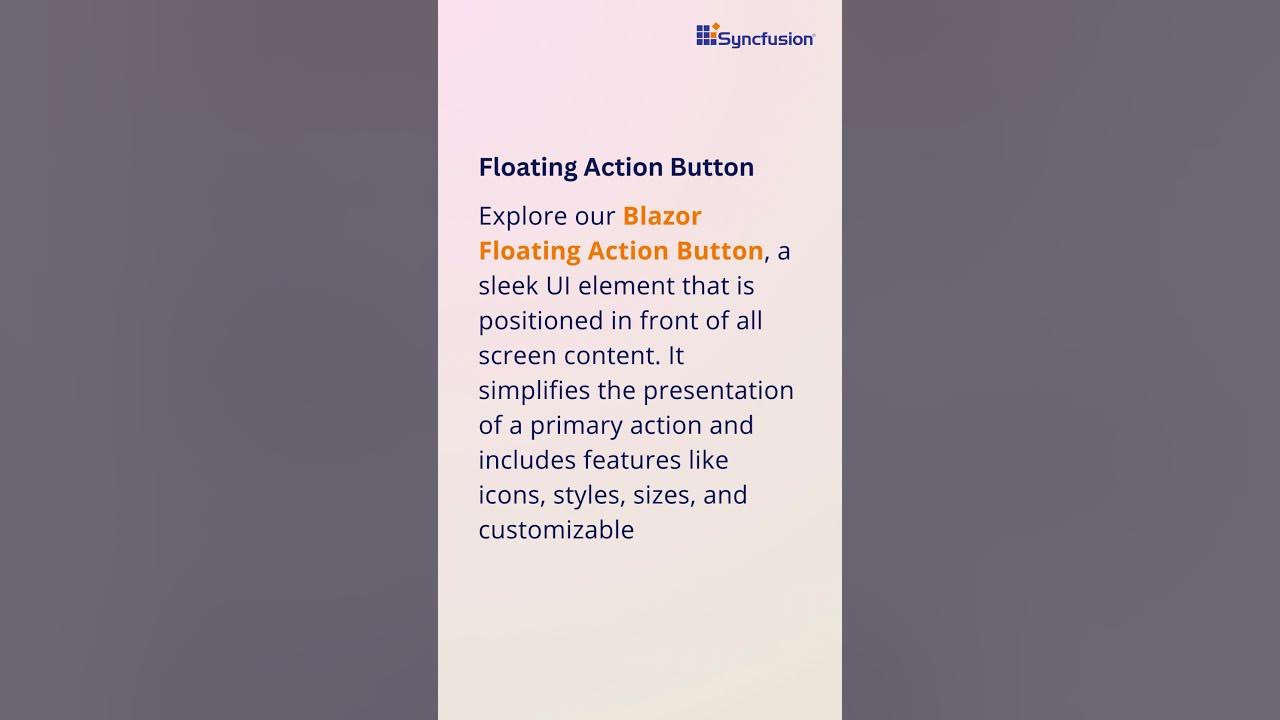 Show Primary Actions on a Screen with Blazor Floating Action Button ...