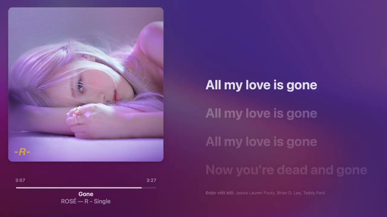 ROSE' - Gone [English version] Lyrics + Lossless