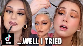 I TRIED FOLLOWING A TIK TOK MAKEUP TUTORIAL from MIKAYLA / LAURA JOHNSON