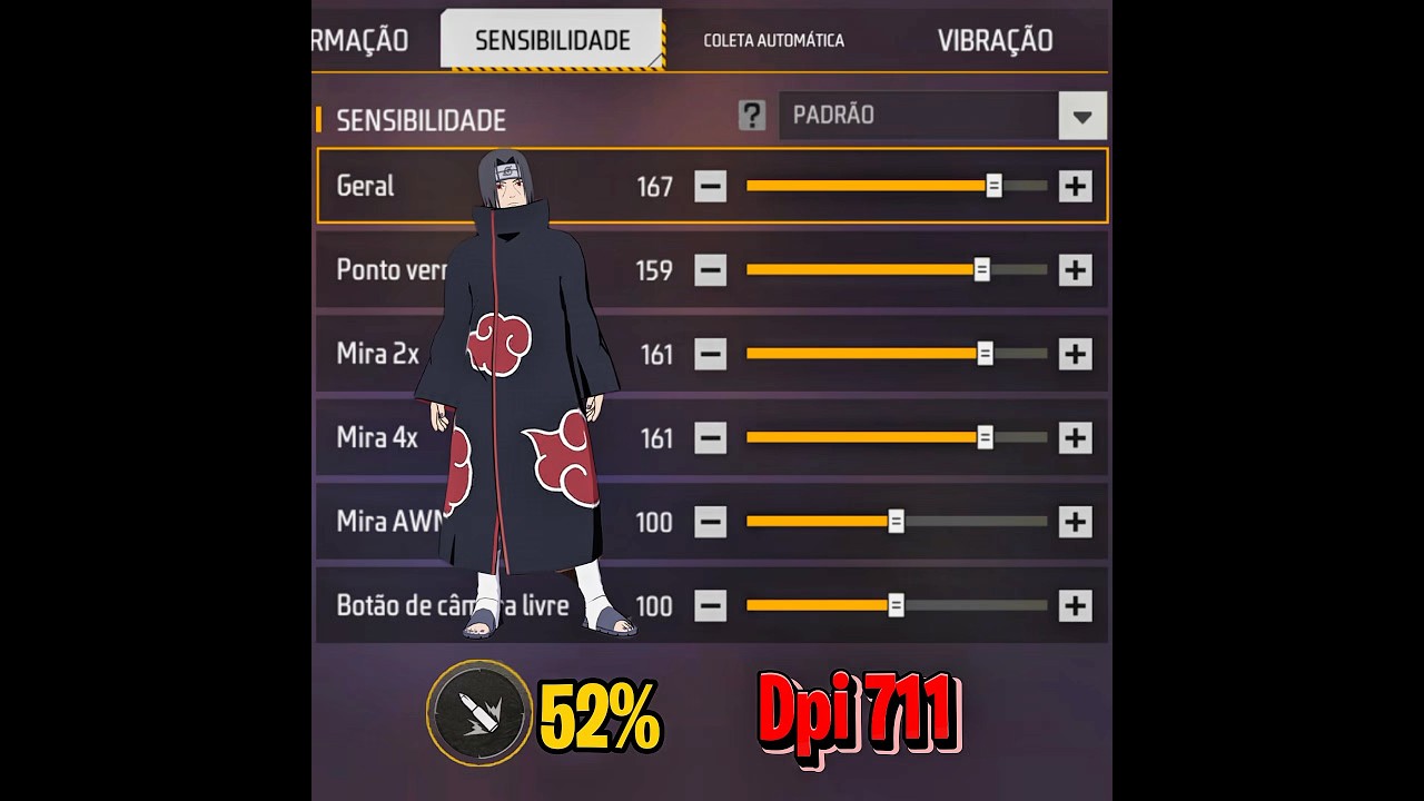 SENSI DO IMPOSSÍVEL 2025!😈 NOVA ATUALIZAÇÃO! a MELHOR SENSIBILIDADE COM E SEM DPI PARA SUBIR CAPA